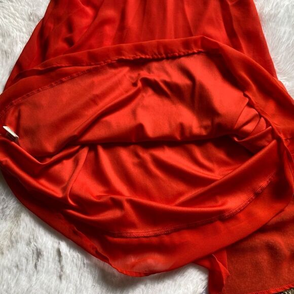 Mine Dress Orange Lightweight Flowy Spaghetti Adjustable Straps Women’s Sz Small - Picture 7 of 8